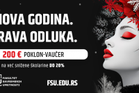 Započnite novu godinu sa pravom odlukom: FSU vam donosi prazničnu akciju uz poklon od 200 evra na već snižene cene školarina do 20%!